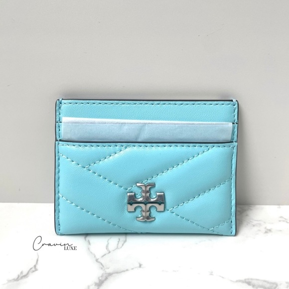 New Tory Burch Kira Chevron Card Case Holder - Picture 2 of 9